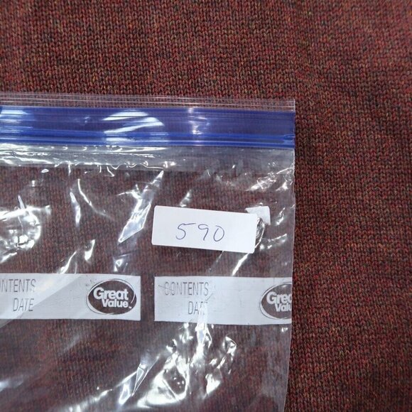 Eddie Bauer Sweater Mens Red Extra Large Knit Cardigan Crewneck Pullover Cotton - Picture 13 of 13